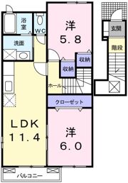 メゾン ソレイユ Ⅱの間取り画像