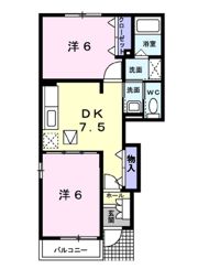 ヴィラ アンソレイエⅢの間取り画像