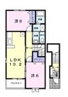 ヴィラ アンソレイエⅢの間取り画像