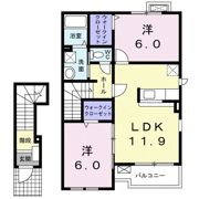 コリーヌ Bの間取り画像
