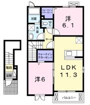 ヴァーチュ Bの間取り画像