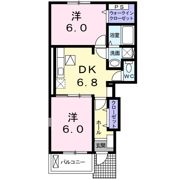 プリートカーサAの間取り画像