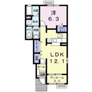 シエル黒瀬Ⅱの間取り画像