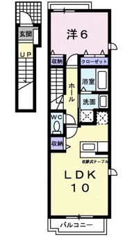 プラテリーアBの間取り画像