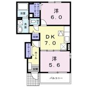 リヴァーサイド意宇Ⅵの間取り画像