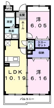 メゾンドルミエールの間取り画像