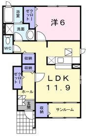 ラック ヴィラⅡ Aの間取り画像