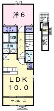 ラック ヴィラⅡ Bの間取り画像