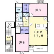 アベニール Bの間取り画像