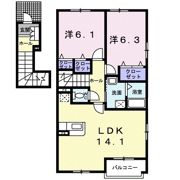 メゾン シャルマンB棟の間取り画像