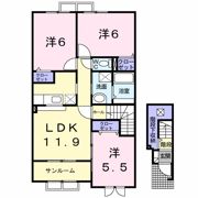 サザンアヴェニューAの間取り画像