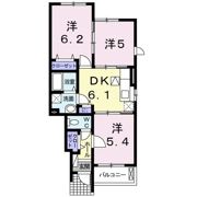 サンフローレ Aの間取り画像