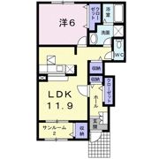 ボンマルシェ Ⅱの間取り画像