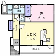 リガーレユーユー 2番館の間取り画像