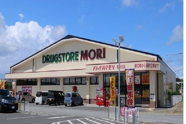 近くのドラックストアモリ石川店まで900m(徒歩12分)