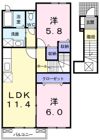 プラシードβの間取り画像