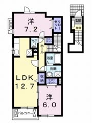 ソレイユK枝松Bの間取り画像