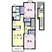 アンソレイエⅢの間取り画像