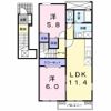 メイユール北泉ⅡAの間取り画像