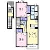 ロワゾーブルー Dの間取り画像