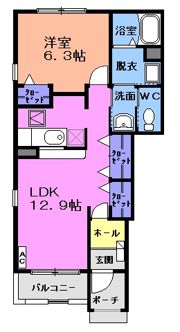 ベルフィオーレ Cの間取り画像