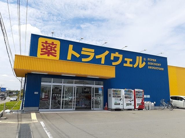近くのドラッグストアトライウェル馬頭まで200m（徒歩3分）