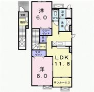 ウィステリア Bの間取り画像