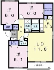 ソレアード石川の間取り画像