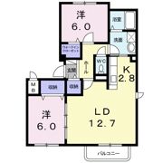 キャトルセゾンAの間取り画像