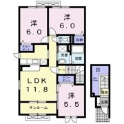 ドレッセ Ⅱの間取り画像
