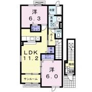 マ－ブル Ⅰの間取り画像