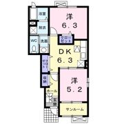 マ－ブル Ⅱの間取り画像