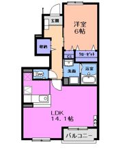 ピクシー・ラビット Aの間取り画像