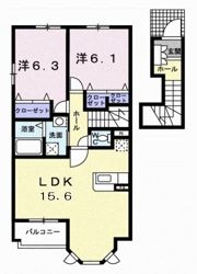 ピクシー・ラビット Aの間取り画像