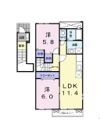 ソレアード入部Aの間取り画像