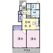 ソレアード入部Bの間取り画像