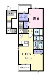 シアンクレール ドゥーの間取り画像