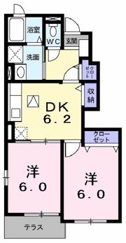 アンジュフランAの間取り画像