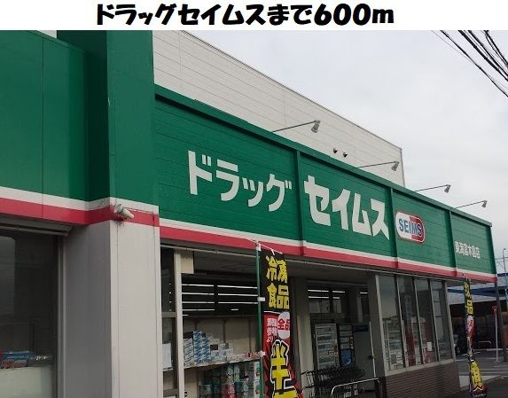 近くのドラッグセイムス東海富木島店まで600m（徒歩8分）