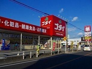 近くのゴダイドラッグまで1,100m（徒歩14分）