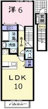 South中山 Ⅰ番館の間取り画像