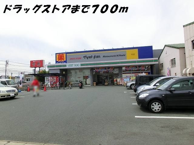 近くのドラッグストアまで700m（徒歩9分）