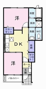 ウッズ・スクエアーAの間取り画像