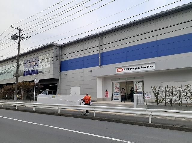 近くのOKストア市川田尻店まで160m(徒歩2分)