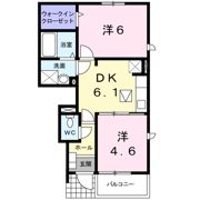 クリスタルM．K．W Ⅰの間取り画像