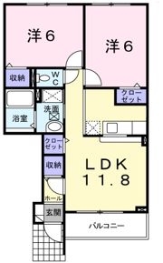 TERRACE HOUSE Eの間取り画像