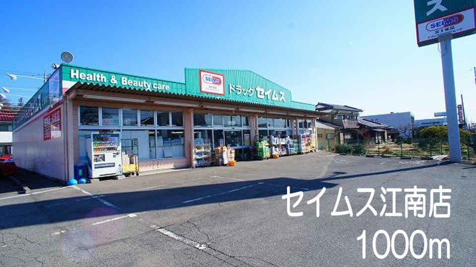 近くのセイムス江南店まで1,000m（徒歩13分）