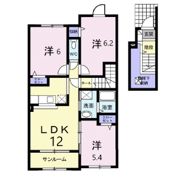 クレスト蘭の間取り画像