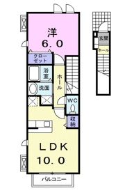 ミルキーウェイ Bの間取り画像