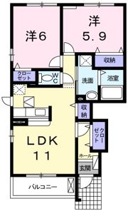 ミルフィーユ Aの間取り画像